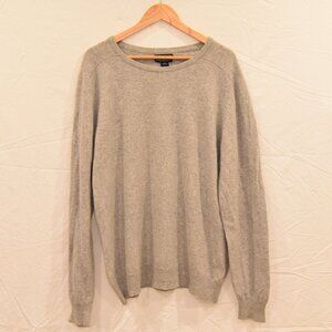 Lands End Grey Cashmere Sweater L